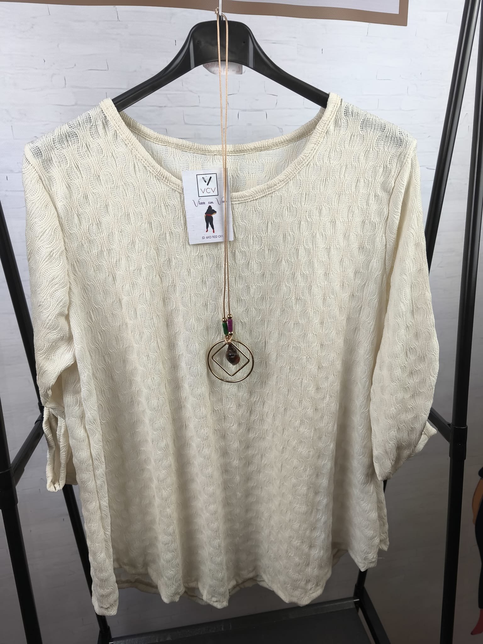 Jersey de Manga Recogible Beige