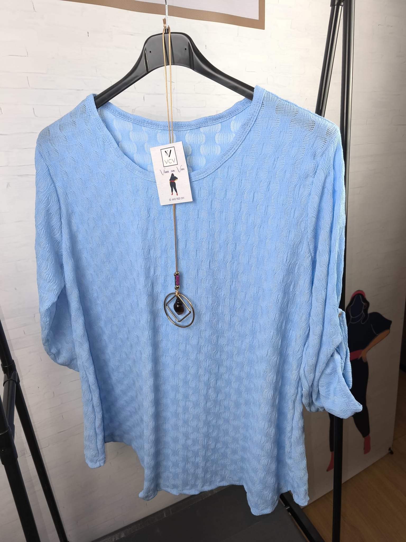 Jersey de Manga Recogible Azul