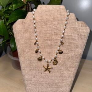 COLLAR ACERO Y PERLAS