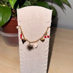 PULSERA ACERO CEREZA