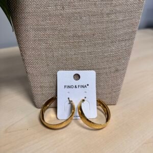 PENDIENTES ACERO DORADO ARO