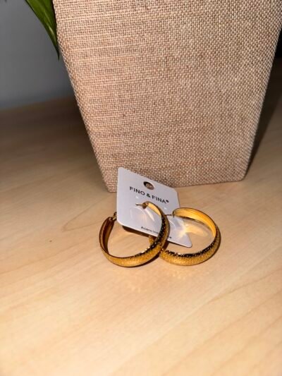 PENDIENTES ACERO DORADO ARO - Imagen 2