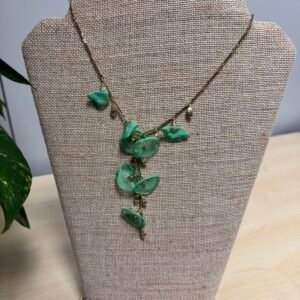 COLLAR ACERO PETALOS TELA