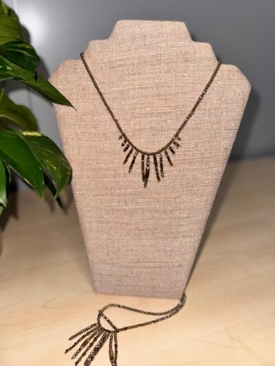 COLLAR ACERO Y CRISTAL