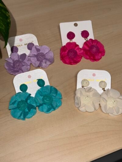 PENDIENTES FLOR DE TELA