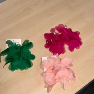 PENDIENTES PETALOS DE TELA