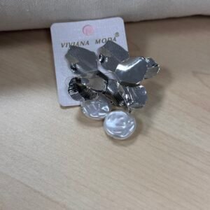PENDIENTES ALEACION Y PIEDRA ACRILICA