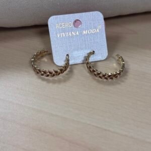 PENDIENTES ACERO LAUREL MORADO