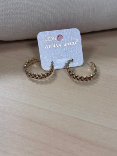 PENDIENTES ACERO LAUREL MORADO