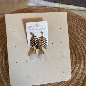 PENDIENTES ACERO CAMPANITAS ACRILICAS