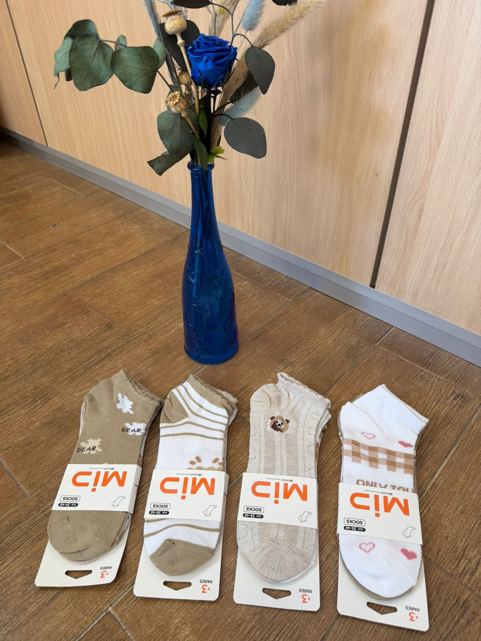 CALCETIN TOBILLERO TONOS MARRONES x3