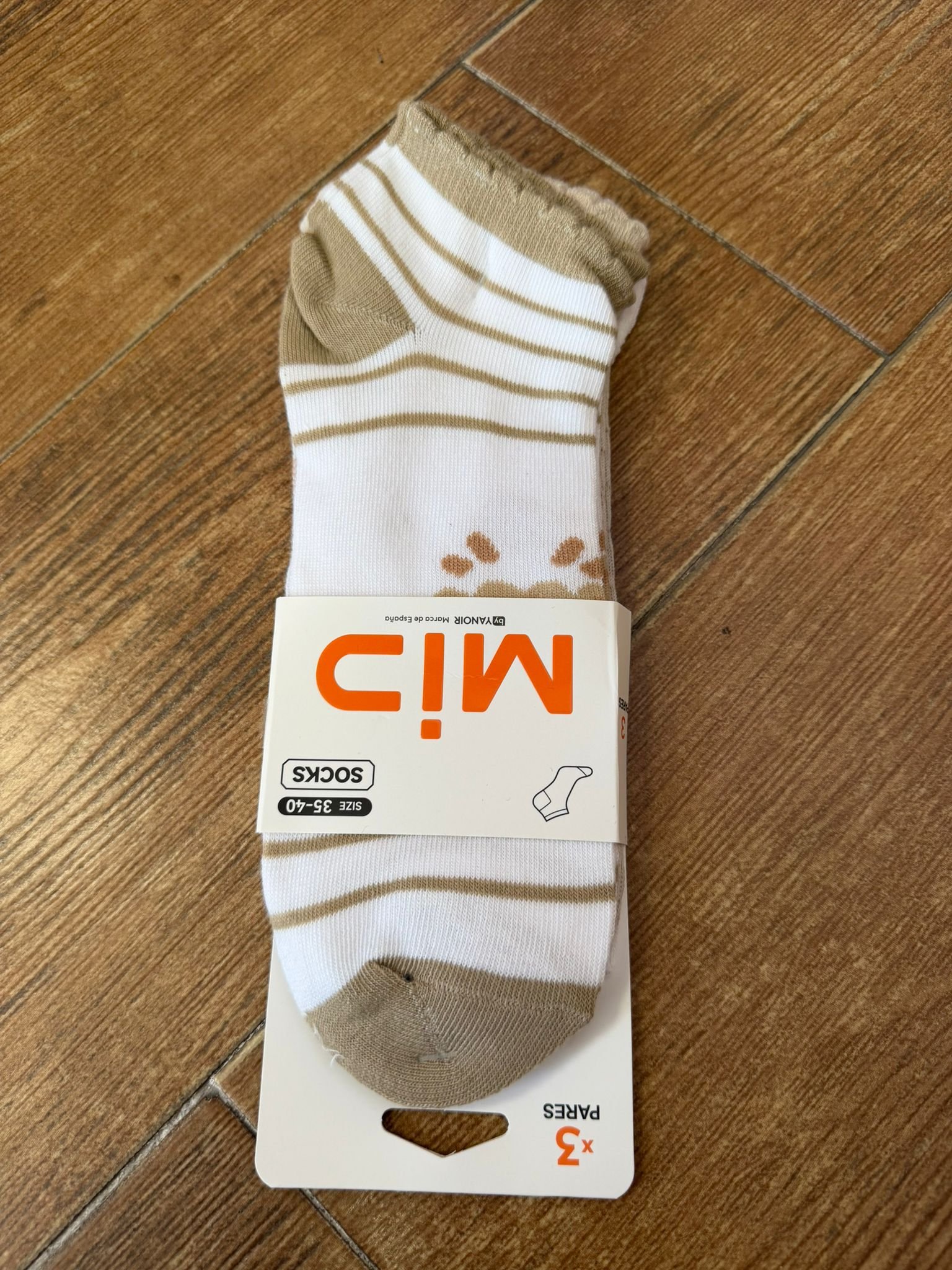 CALCETIN TOBILLERO TONOS MARRONES x3 - Imagen 3