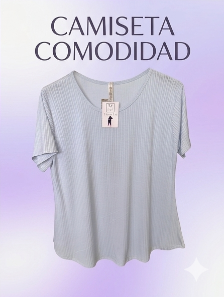 CAMISETA COMODIDAD AZUL