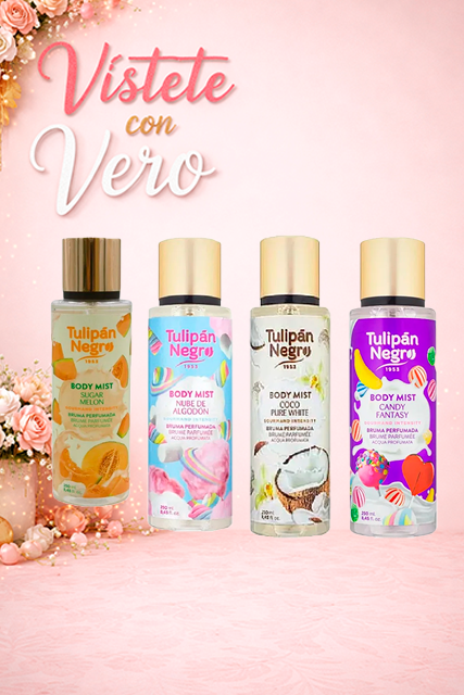 BRUMAS CORPORALES TULIPAN NEGRO.