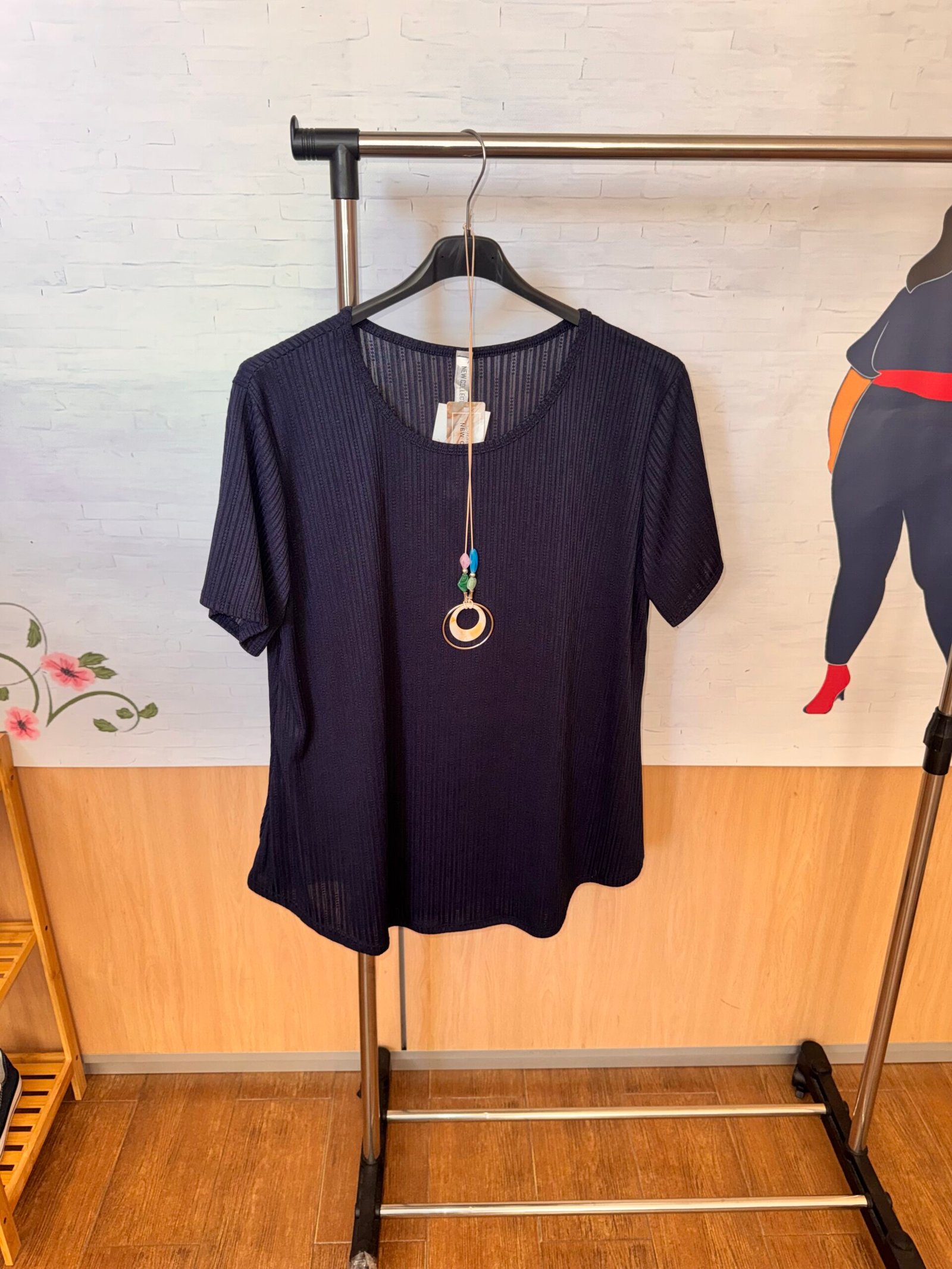 CAMISETA COMODIDAD AZUL MARINO - Imagen 3