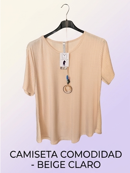 CAMISETA COMODIDAD BEIGE