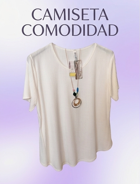 CAMISETA COMODIDAD BLANCA